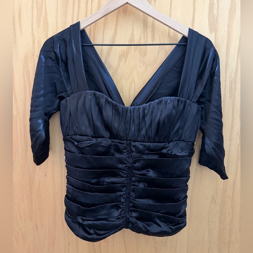 Women’s Rene Ruiz Corset Silk Blouse